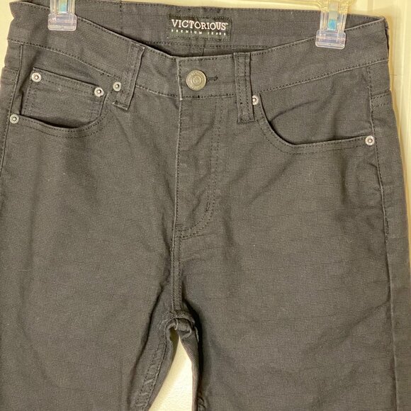 Victorious Premium Jeans Men’s W30 L30 Black Slim Straight Fit Casual Streetwear - Picture 6 of 8